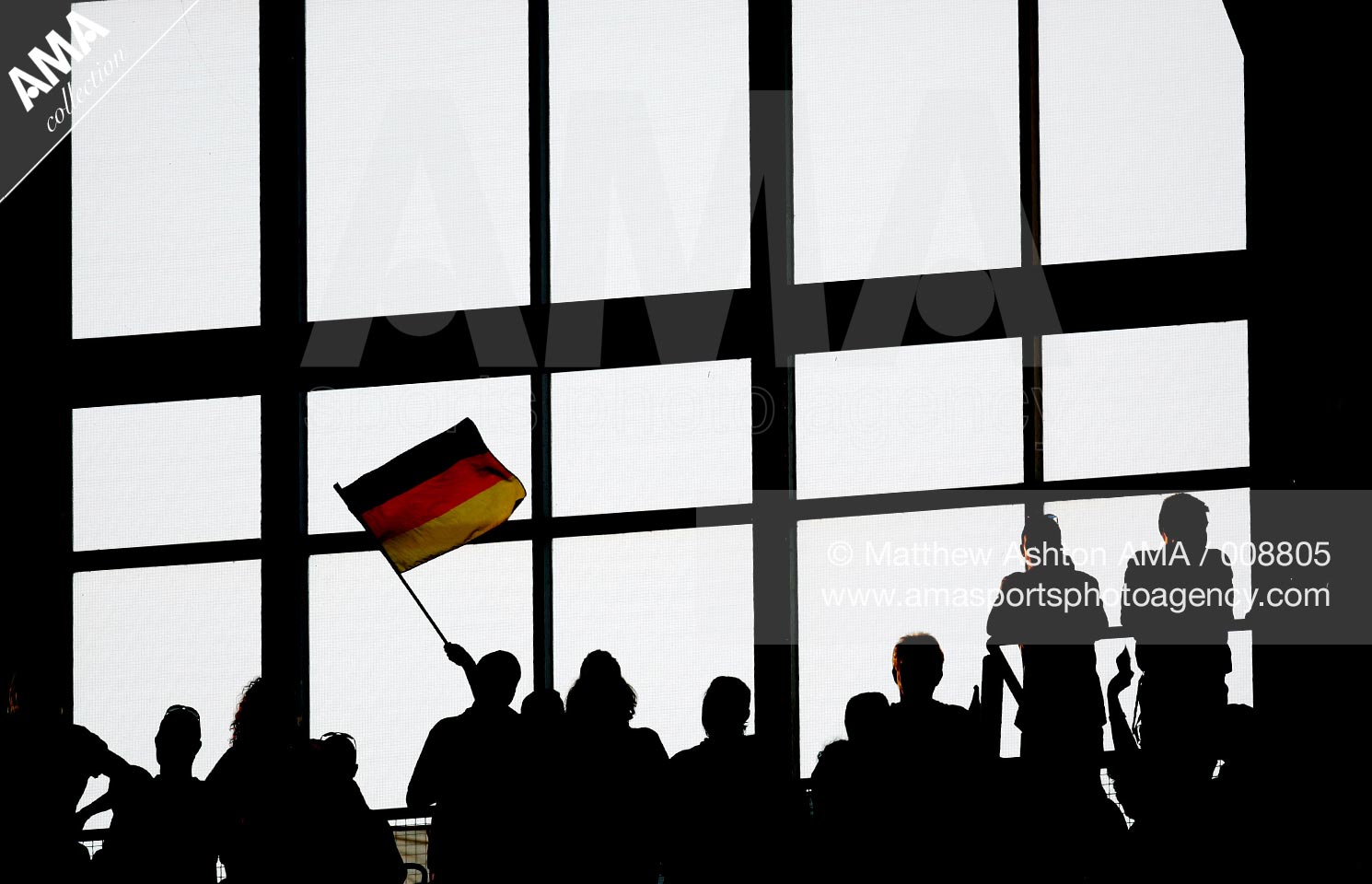 04 July 2006 - FIFA World Cup 2006 - Semi Final - Germany v Italy - Germany fans wave the national flag in the Westfallen Stadion in Dortmund - © AMA